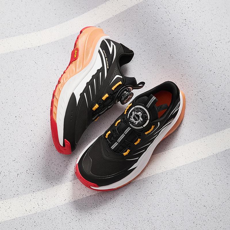 Anta Kids Exploration Comfortable Physical Fitness Non-Slip Wear-Resistant Low-Top Running Shoes Kids Running Shoes Black Gray T12445525-2