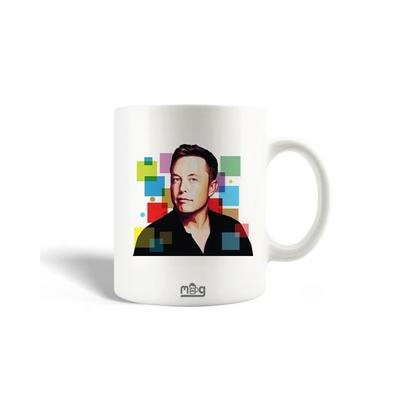 Ceramic Mug - Tesla - Elon Musk - 30cl - Dishwasher Safe - White
