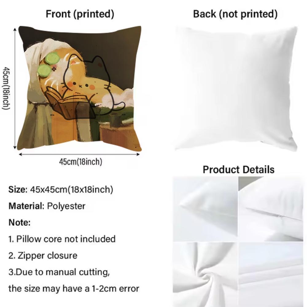 Party Of Animals Funny Pillow Case Anti-Dustmite Pillowcase Invisible Zipper Silky Short Plush Sofa Cushion Cover