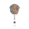 New Glitter Acrylic Nurse Badge Reel Retractable Id Badge Holder With 360 Rotating Alligator Clip Name Holder Medicine Supplies