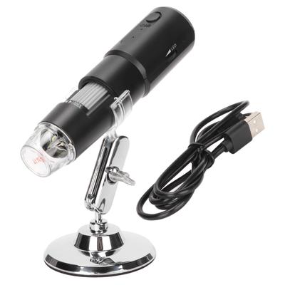 Wireless Digital Microscope 50X To 1000X USB Mini Black Handheld Microscope with 8 LED Lights for