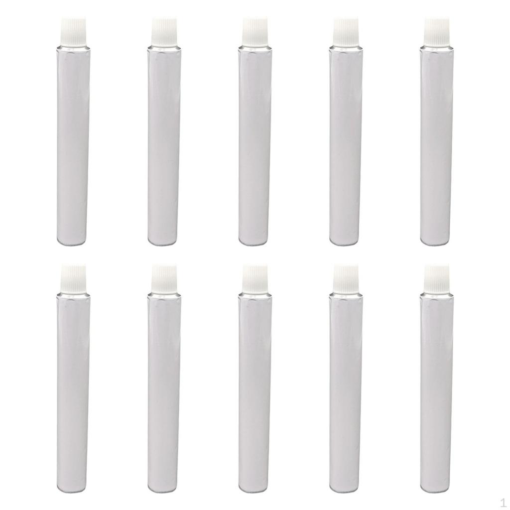 10 Stück Leere Farbtuben Aluminiumflaschen Acrylöl Nachfüllbar Probe Geeignet für Künstler