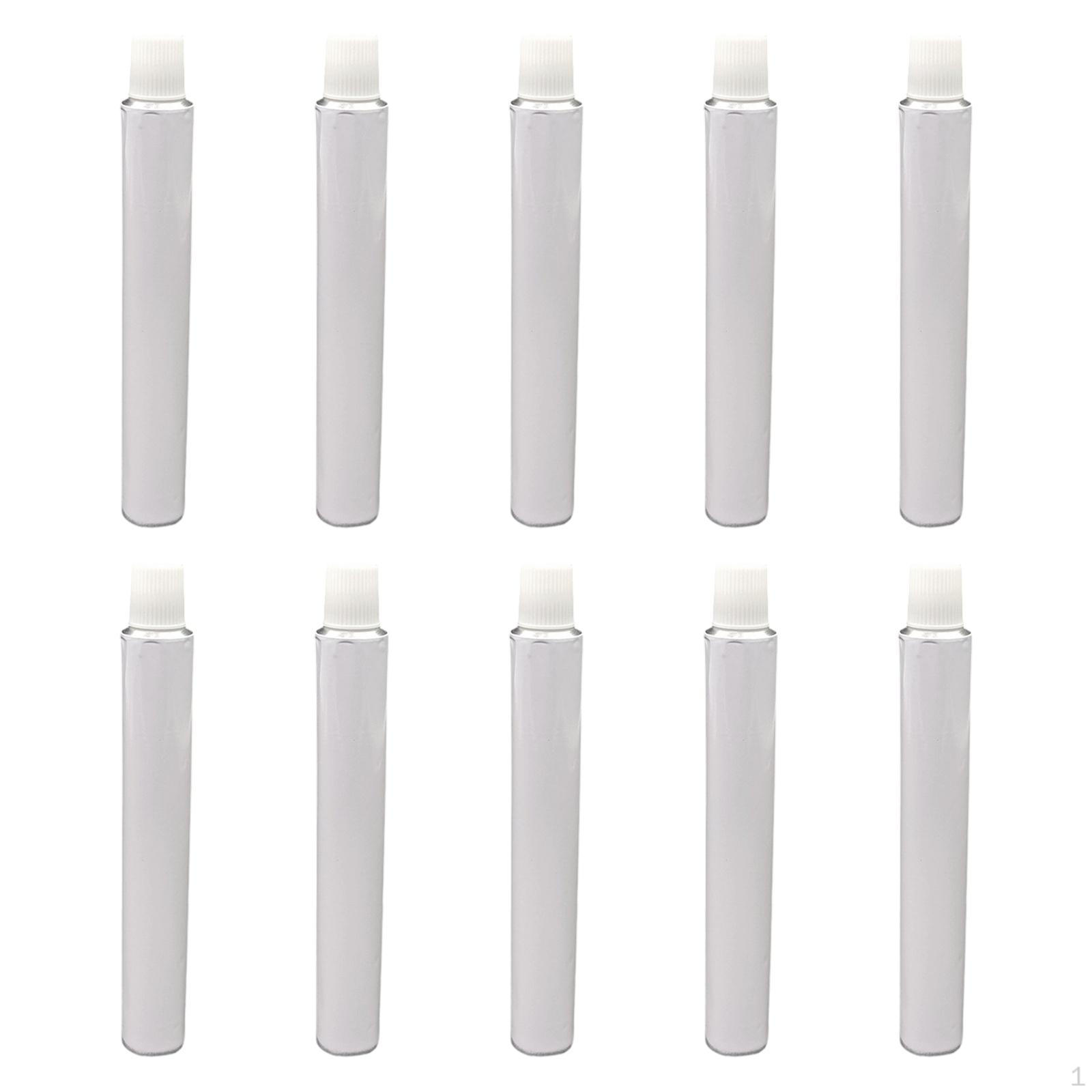 10Pcs Empty Aluminum Paint Tubes Refillable Containers Sample Packing Bottles Jars 5ml