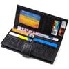 Slim Wallet for Men Made of Genuine Leather with Crocodile Embossing CANPELLINI 21914 Black