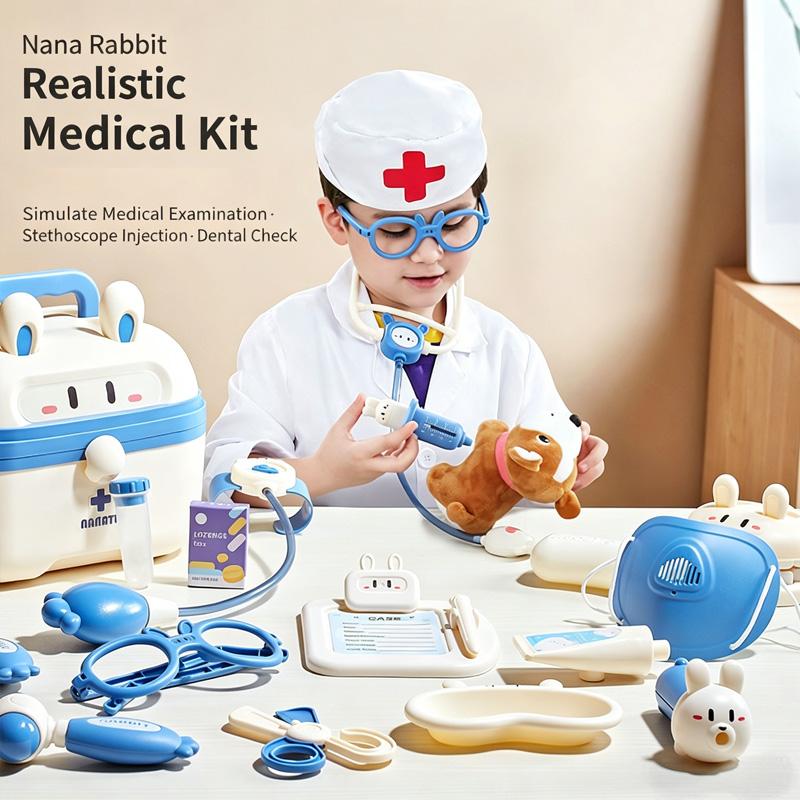 New 42Pcs Hospital Nurse Doctor Role Play Set Children'S Play House Stethoscope Dentist Educational Toy Children'S Birthday Gift