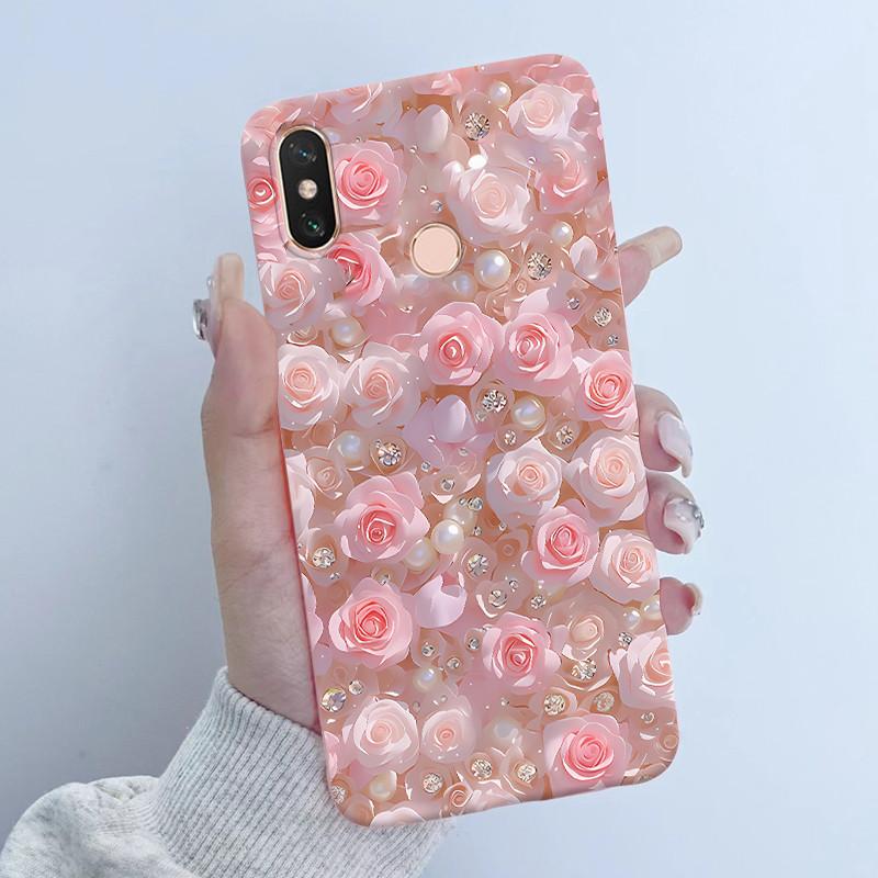 For Xiaomi Mi Max 3 Case Back Cover New design Butterfly Flower Girl Painted Candy Color Soft Silicone Shells For Mi Max3 Capa