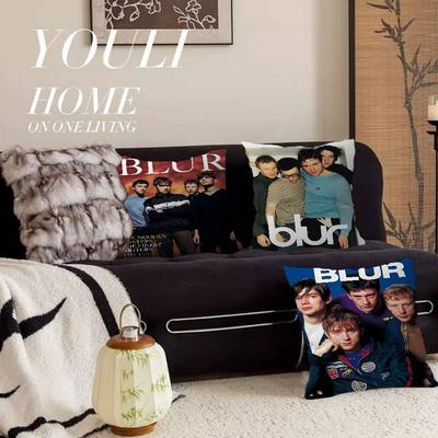 B-Blur Rock Band Personalized Picture Text Home Decorative Pillows Household Gifts 45x45cm