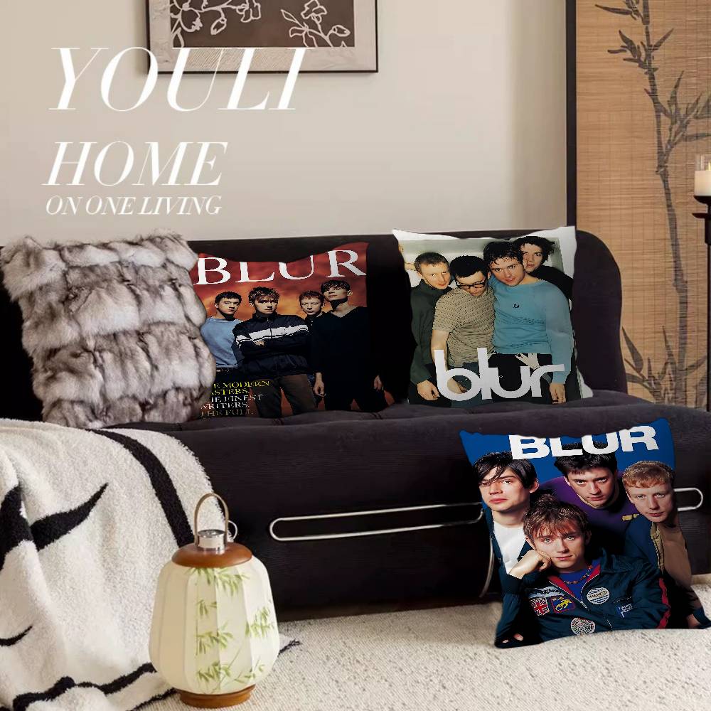 B-Blur Banda de Rock Foto Personalizada Texto Cojines Decorativos para el Hogar Regalos para el Hogar 45x45cm