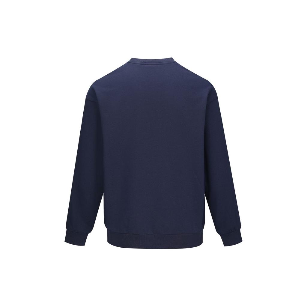 Reebok Pull-over couleur unie à manches longues Sweat-shirt unisexe Bleu marine 24FRE301UGN2