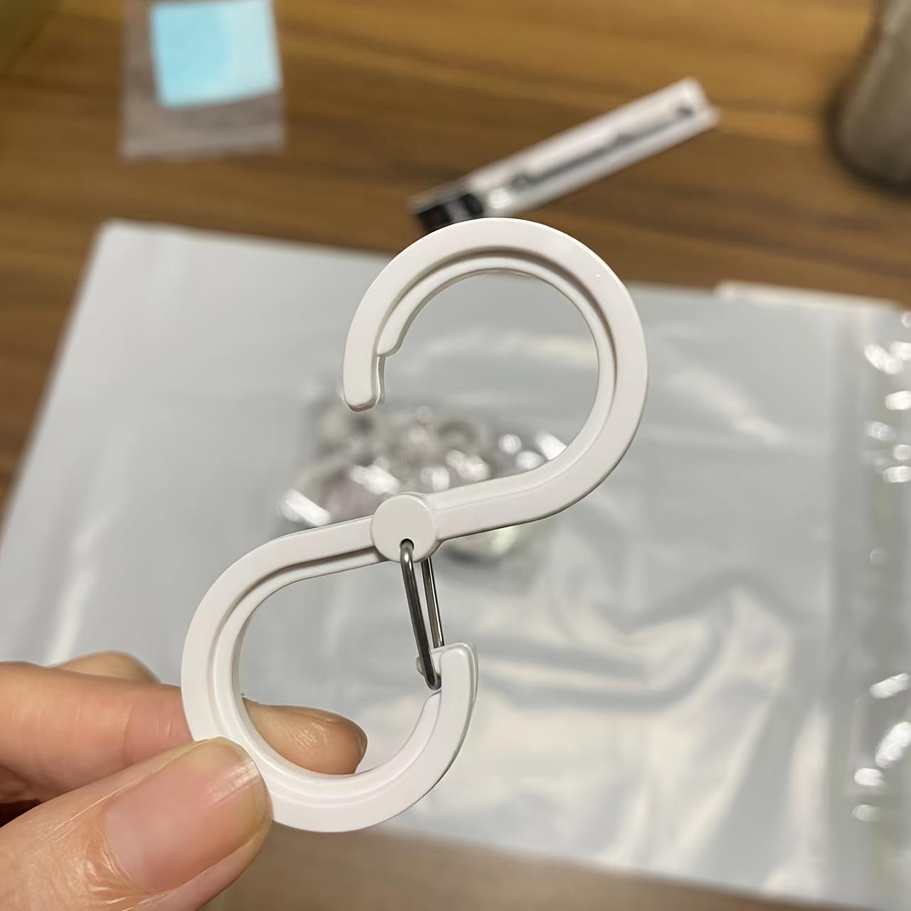 

8pcs S-Shape Hanger Hooks, Polypropylene, Corrosion Resistant & Anti-Rust, for Hotel Use - Assorted Colors! белый