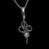 Contemporary Themed Snake Pendant Necklace With Alloy And Pearl For Individuals Fashionforward