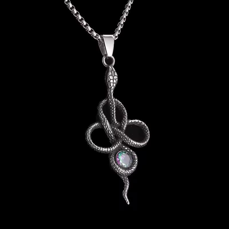 Contemporary Themed Snake Pendant Necklace With Alloy And Pearl For Individuals Fashionforward