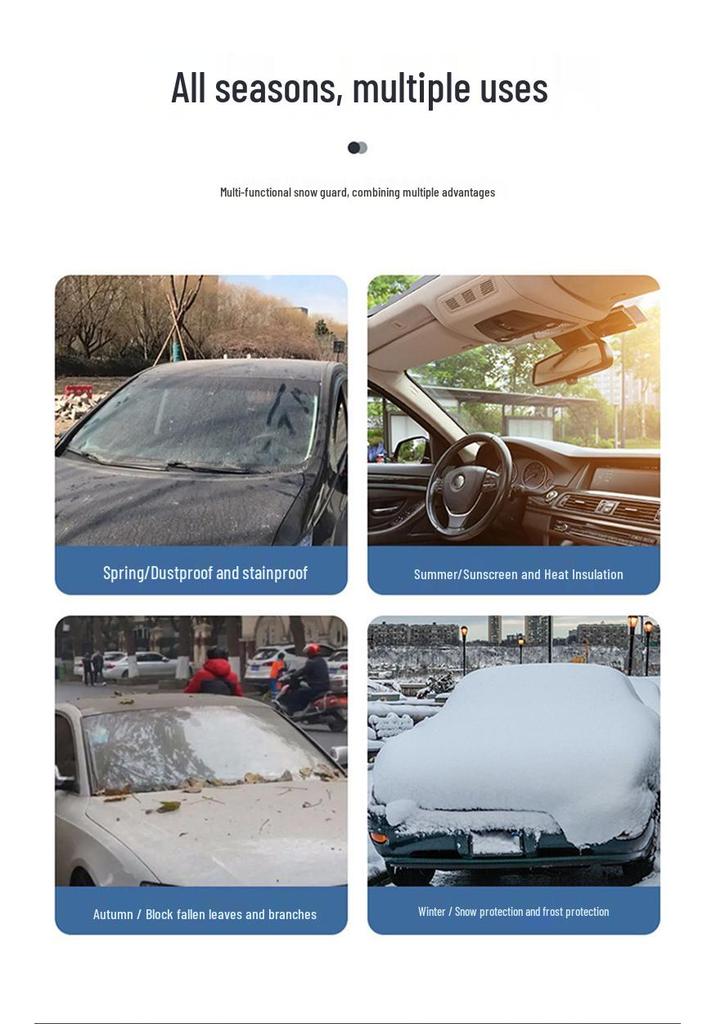 Universal Four Seasons Car Windshield Sunshade & Snow Cover