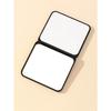 Minimalist Portable White Square Folding Mirror,Makeup Tools Gifts For Women