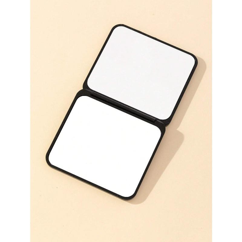 Minimalist Portable White Square Folding Mirror,Makeup Tools Gifts For Women