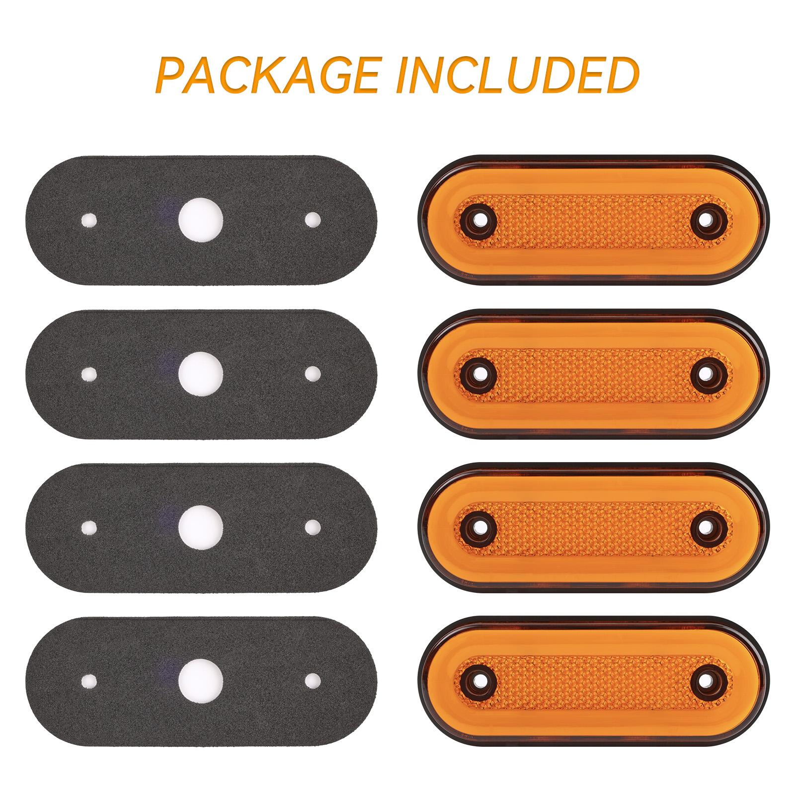 

Светодиодный боковой фонарь автомобиля, овальный передний задний габаритный боковой габаритный фонарь, габаритный фонарь, габаритный фонарь для прицепа, трейлера, кемпера, пикапа Camion, запчасти для грузовиков янтарь