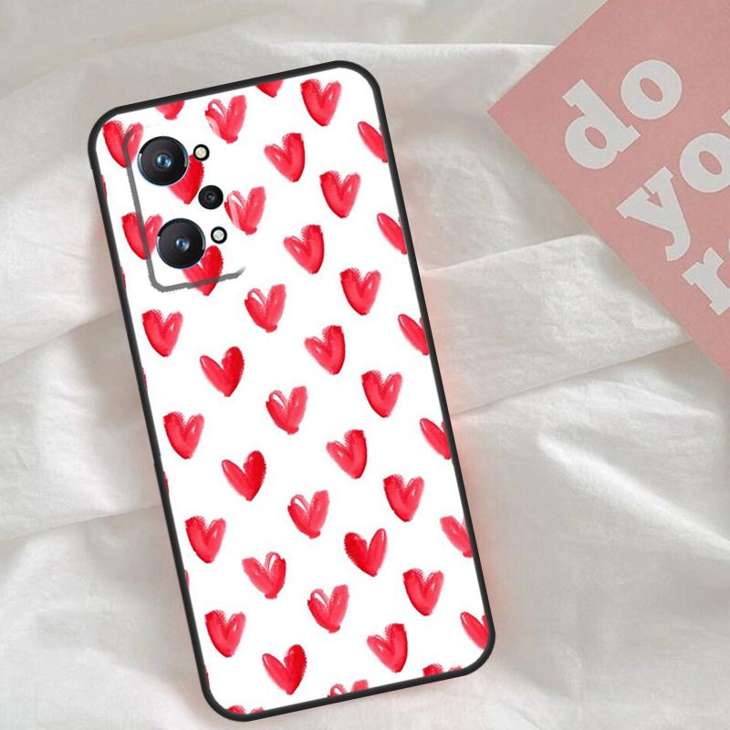 Heart Cartoon Girls Case For Realme C65 C67 C71 C63 C61 C55 C51 C53 C35 C75 11 12 13 14 15 Pro Plus GT6 GT7 Pro