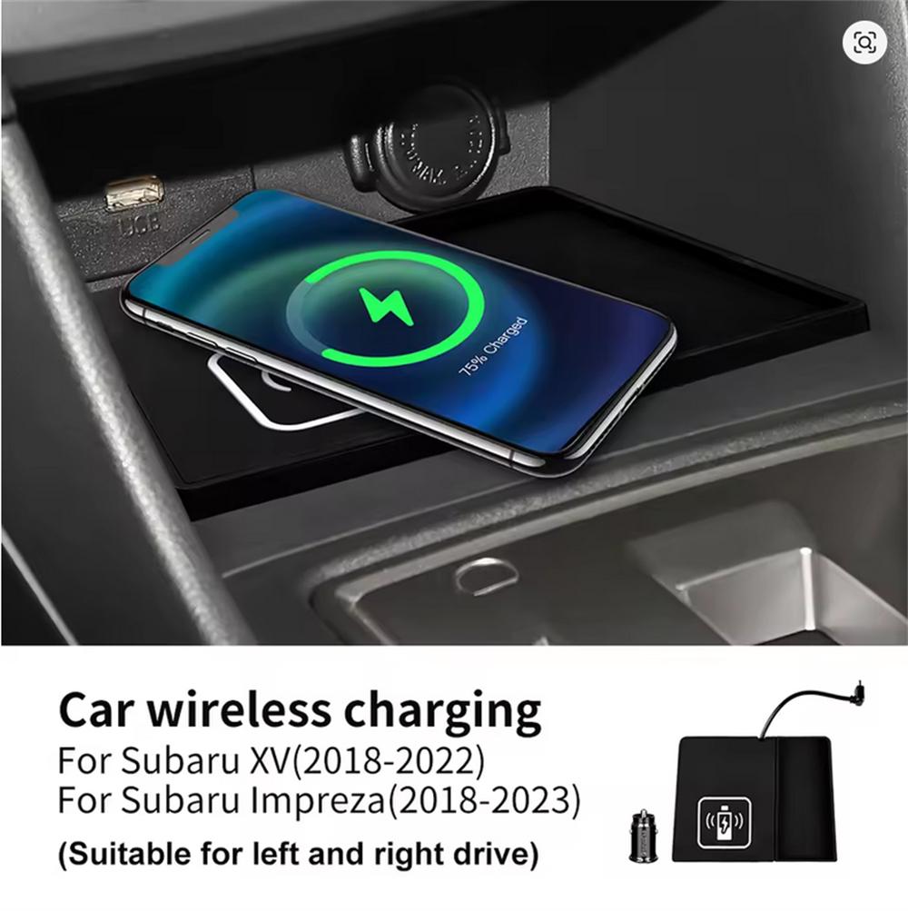 15W Wireless Charger Mobile Phone Fast Charging Holder PVC For Subaru XV Impreza