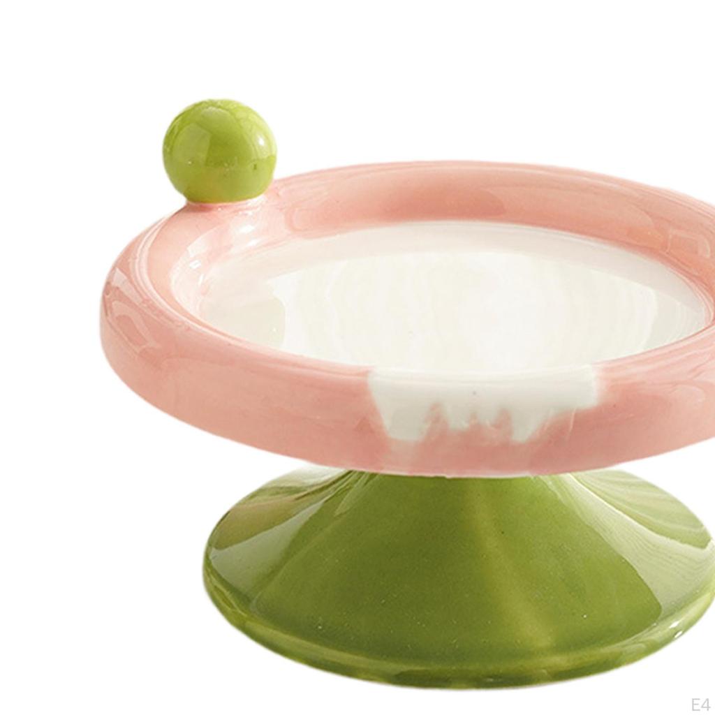 Ceramic Cat Bowl with Raised Design for Food And Water, Suitable Kittens Puppies