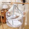 Foldable Double-Layer Drying Basket for Underwear, Socks, and Sweaters - Flat Mesh Hanging Bag.