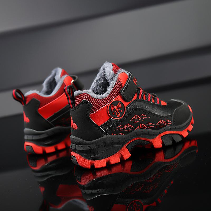 Winter Children's Snow Boots with Plush Anti Slip Wolf Claws Hiking Cotton Shoes