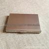 Silver Brushed Metal Card Holder: Stainless Steel ID & Bank Card Clip with Anti-Demagnetization Protection.