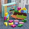 Wooden Hedgehog Balance Toy - Children's Stacking & Assembly Blocks for Early Education & Hand-Eye Coordination.