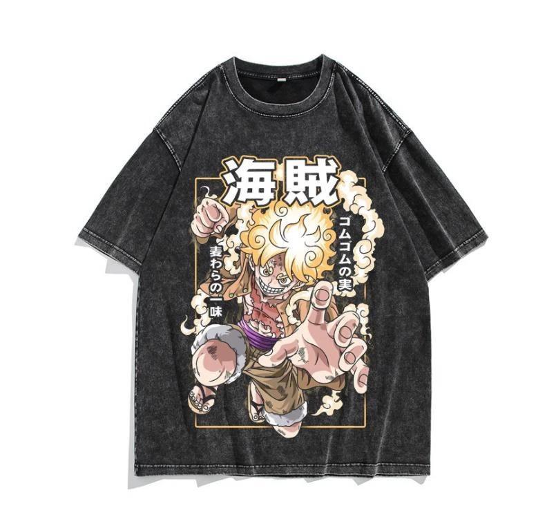 

One Piece Luffy Cosplay Anime Manga Sports T-Shirt Tee Cotton Black Unisex 2XL