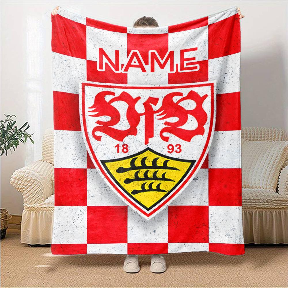 Custom Name Atletico Madrid Crest blanket for Couch & Bed, Plush Cozy Fuzzy Blanket Super Soft & Warm Blankets for Fall and Winter. 0908250