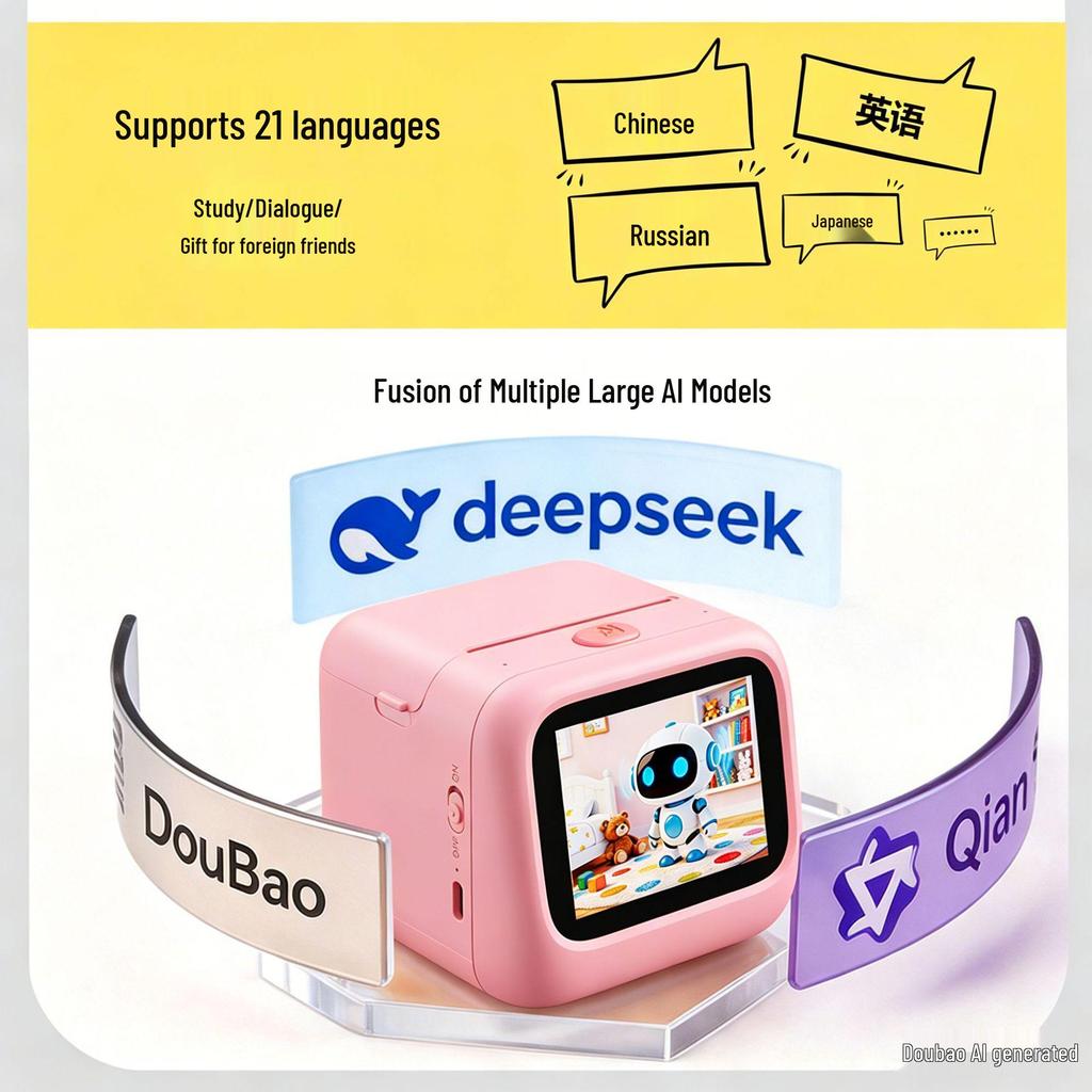 Smart Mini Voice Printer for Students - Portable Thermal for Children's Learning