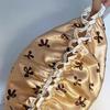 Women Waterproof Shower Cap Double Layer Bath Hair Hat with Elastic Band Reusable Moisture