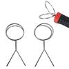 Iron Wire Park Golf Ball Retriever, Golf Ball Grabber Double Ring Clip, Putter Grip Metal Wire Golf Ball Picker Upper Tool, Golf