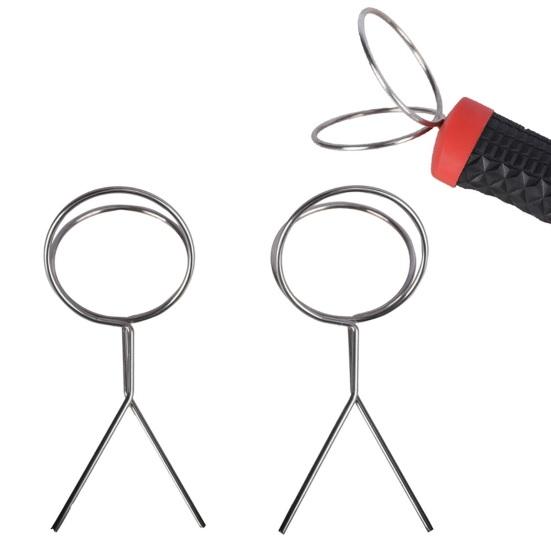 Iron Wire Park Golf Ball Retriever, Golf Ball Grabber Double Ring Clip, Putter Grip Metal Wire Golf Ball Picker Upper Tool, Golf