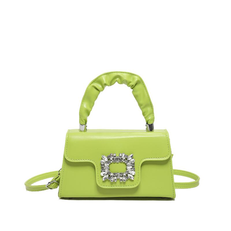 

Сумка з французьким нішевим дизайном жіноча текстура 2024, нова модна модна сумка через плече під пахвою, суцільний колір, маленька квадратна сумка зелений