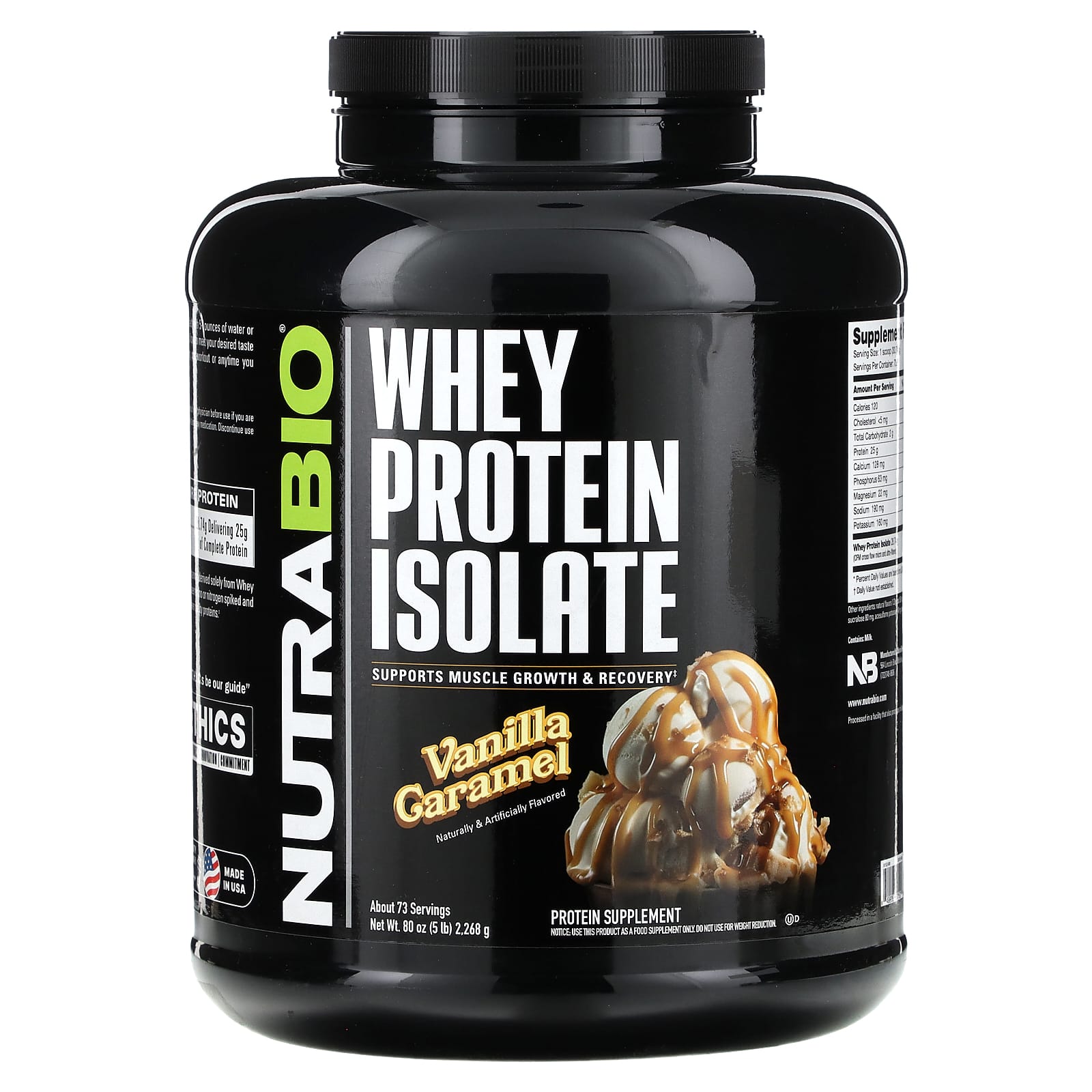 

Whey Protein Isolate, Vanilla Caramel, 2,268G (5Lb)
