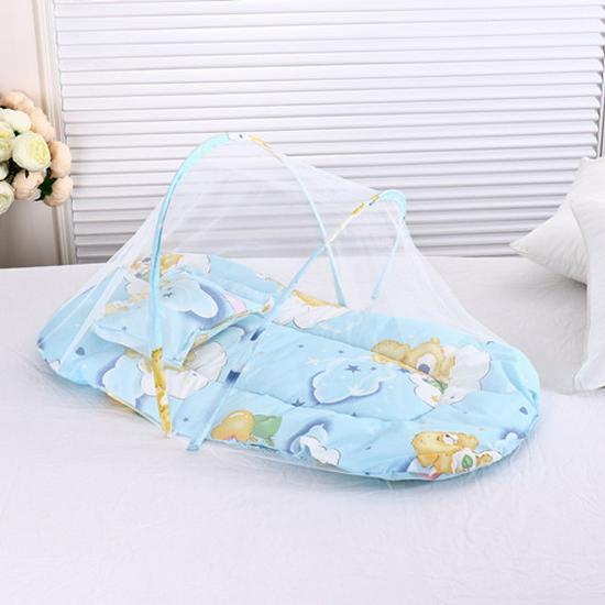 Universal Foldable Baby Mosquito Net with Cotton Pad & Pillow