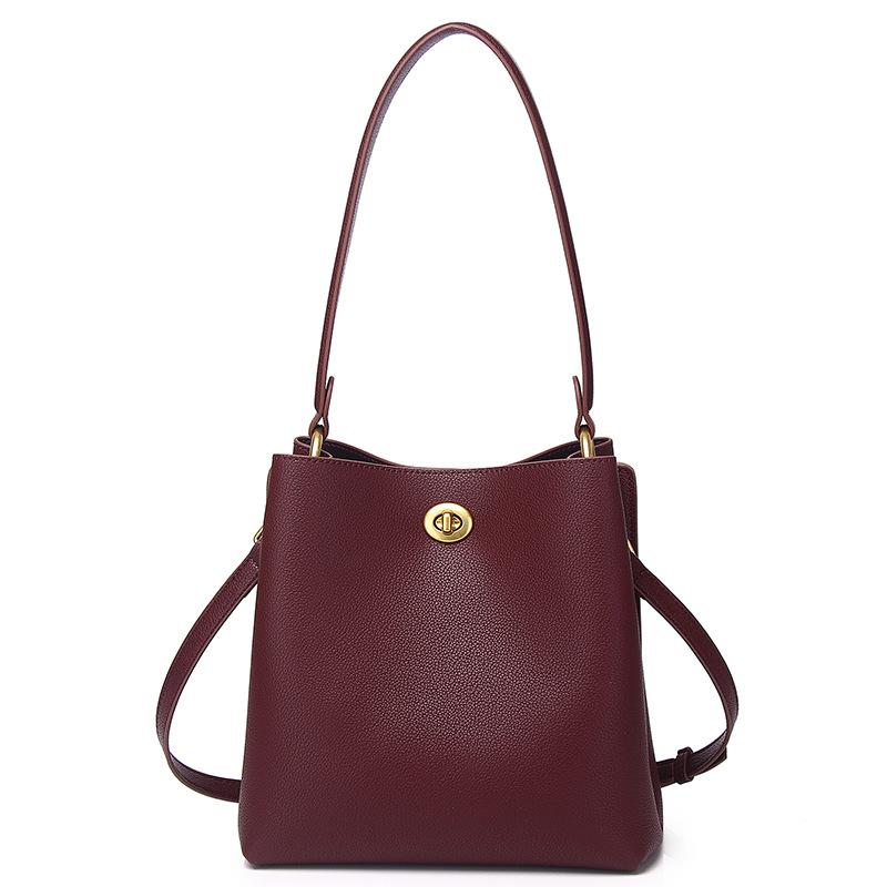 

Универсальная сумка через плечо из коровьей кожи, женская простая сумка-тоут большой вместимости из коровьей кожи