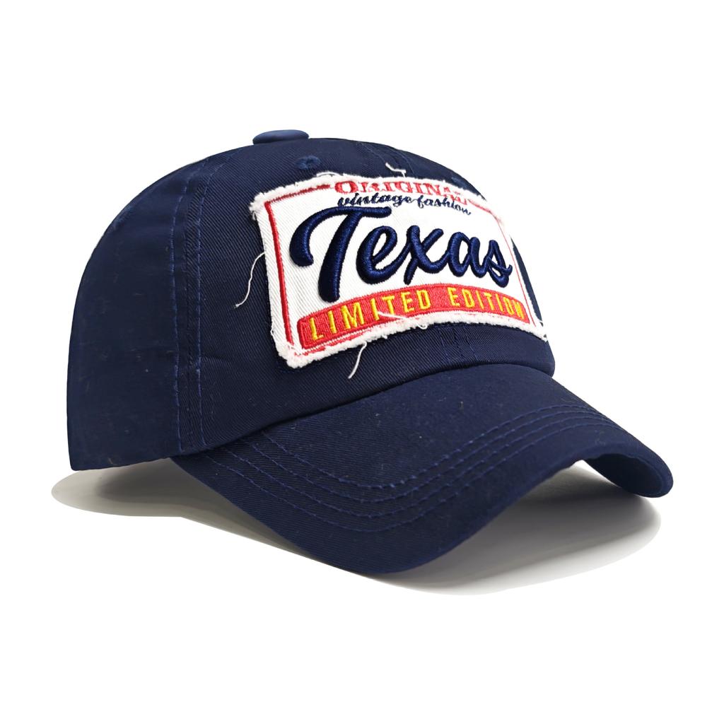 JYL TS DIY Texas Baseball Cap Vintage Unisex Hat Cotton Twill