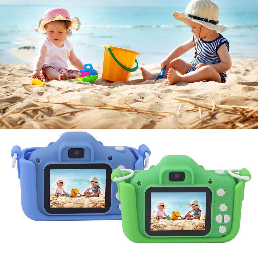 Dětský fotoaparát Roztomilý kreslený design dinosaura Multifunkční 2,0palcový displej 400mAh Selfie digitální fotoaparát