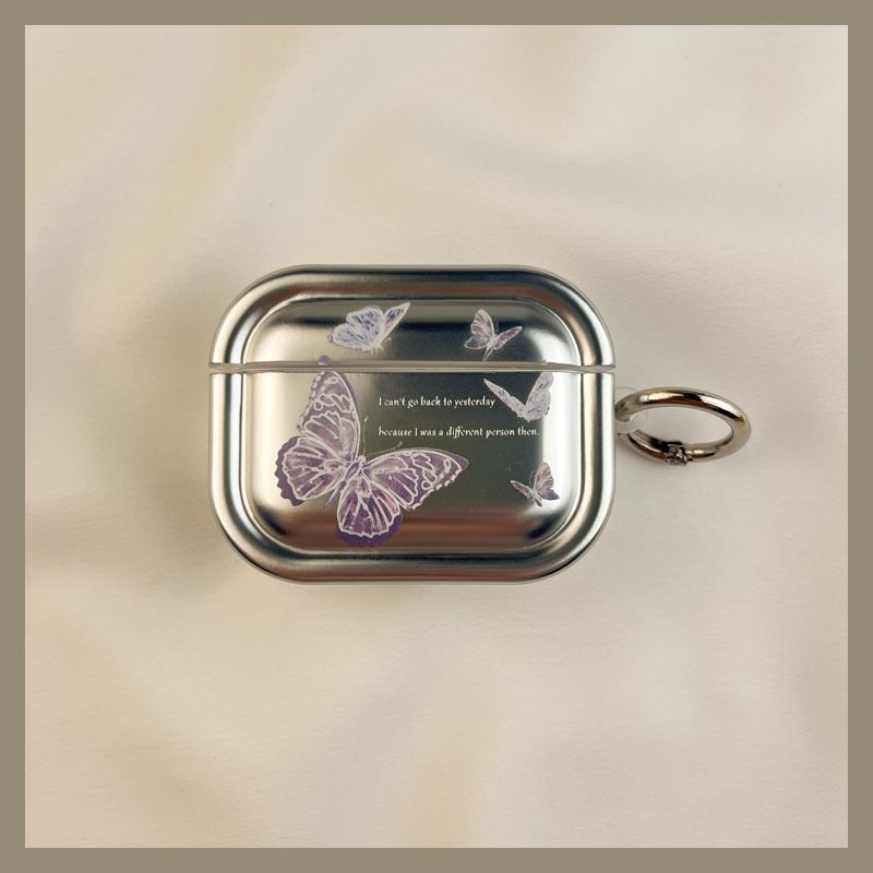 

Case Airpod3 for Apple Pro Earphone Case Second Generation Wireless Bluetooth 1 Third Generation Pods2 Generation Airpodpro Fourth Generation 4 5 Airpods 3 [Plating purple butterfly] send Hook