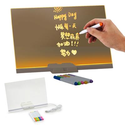 LED Notiztafel mit Farben Leuchtende Acryl-Nachrichtentafel Transparentes Faux