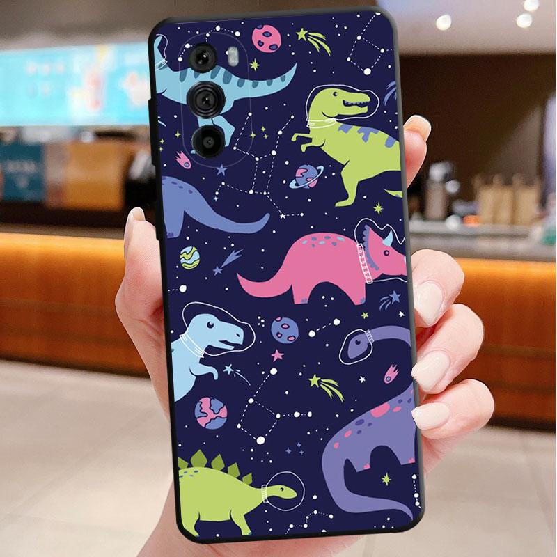Cute Dinosaur Baby Phone Case For Motorola Edge 60 50 40 Pro 60 50 40 30 Ultra Neo Fusion Moto G Play G Stylus G Carcasas
