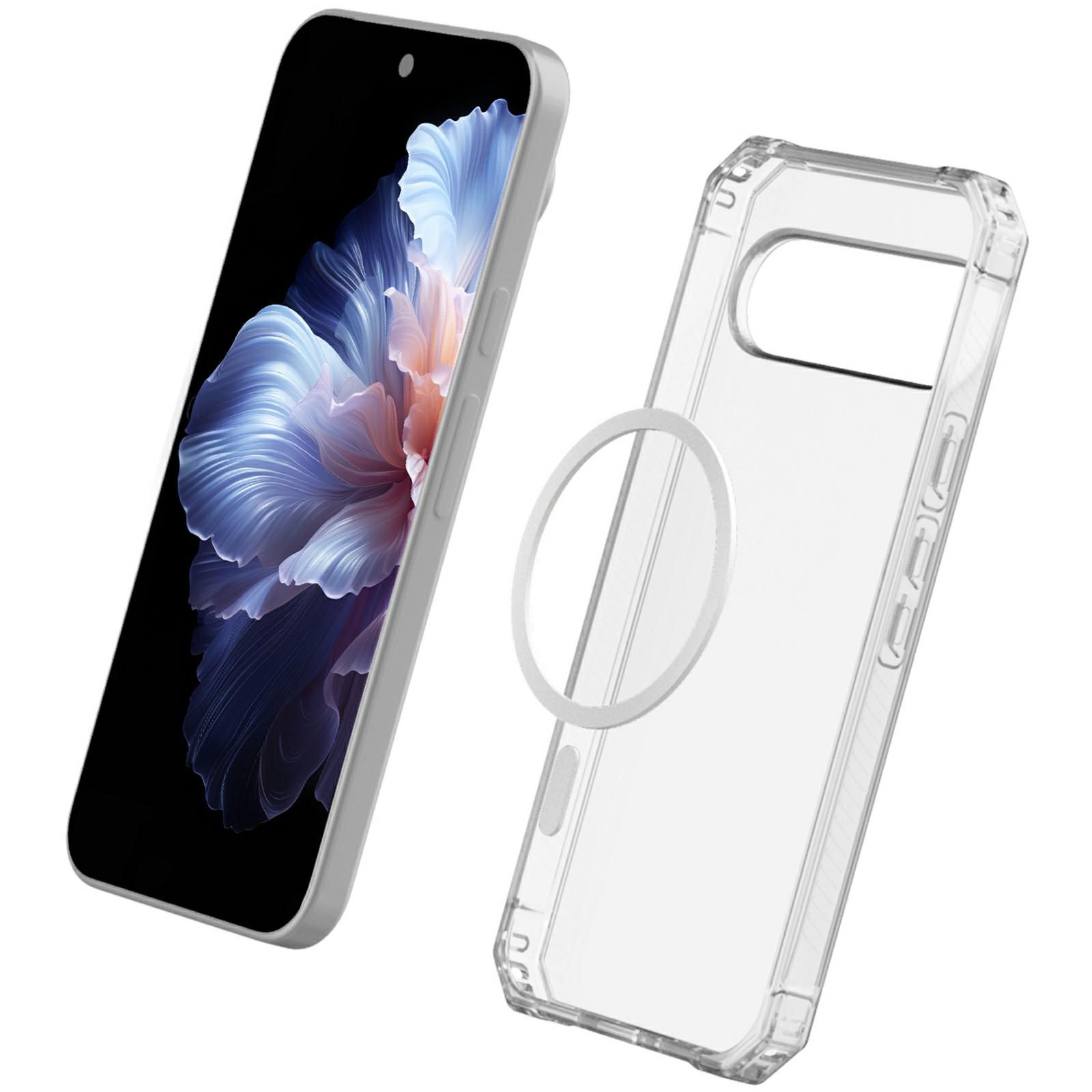 

For Google Pixel 9 Pro XL Case Compatible with MagSafe Protective TPU+PC Hybrid Phone Cover Clear