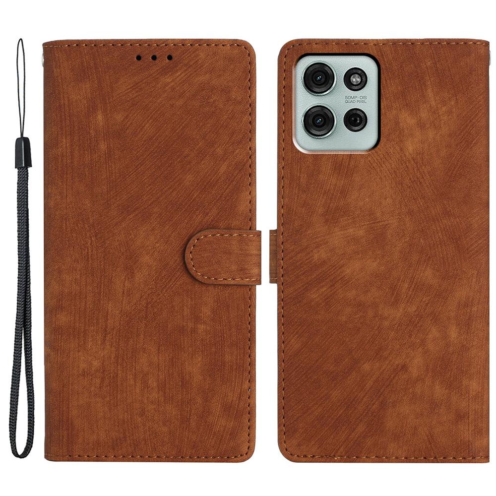 

For Motorola Moto G75 5G Case with Card Clots Skin-Touch PU Leather Phone Cover Stand B