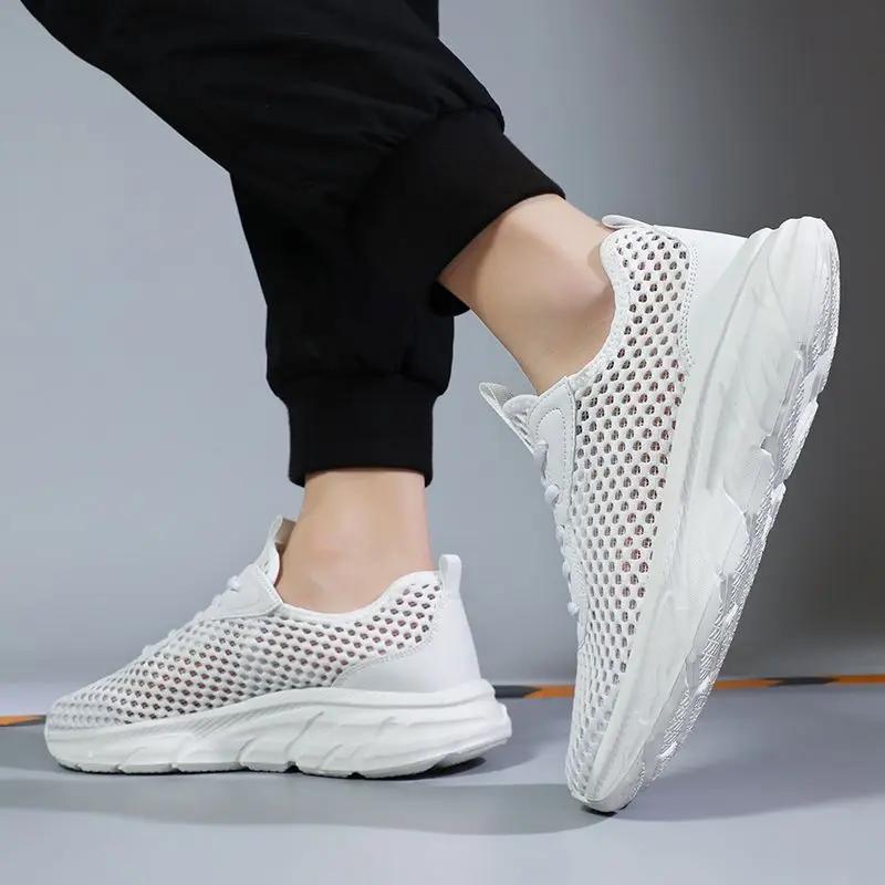 Fashion Low-Top Quick-Drying Running Man Casual Sneaker Light Lightweight Gym Athletic Simple Korean Comfortable Sports Shoes for Men