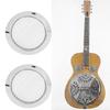 2PCS Resonator Guitar Sound Hole Cover Inserts Screen Metal for   Parts(Gold)