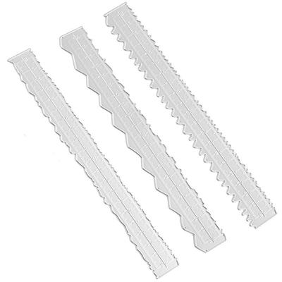 M-Modern-3 Styles Irregular Edge Ruler,Metal Craft Ruler Paper Tearing Ruler For Embossing With Scrapbook Jagged Edge Rulers Dur