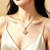 Gold-Plated Four-Leaf Clover Diamond Necklace - Women's Summer Elegant Light Luxury Fashion Trend