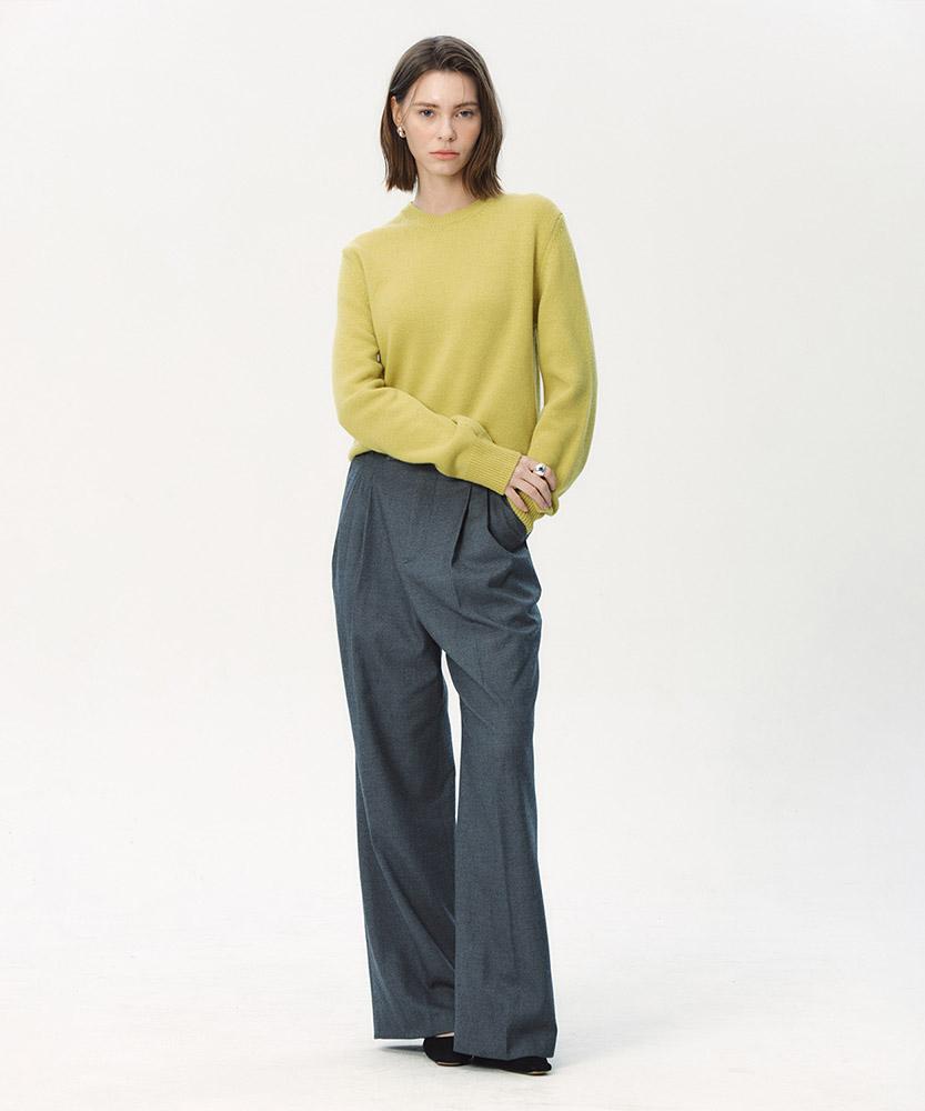 AAU Crew Neck Semi Slim Fit Sweater_4 Colors