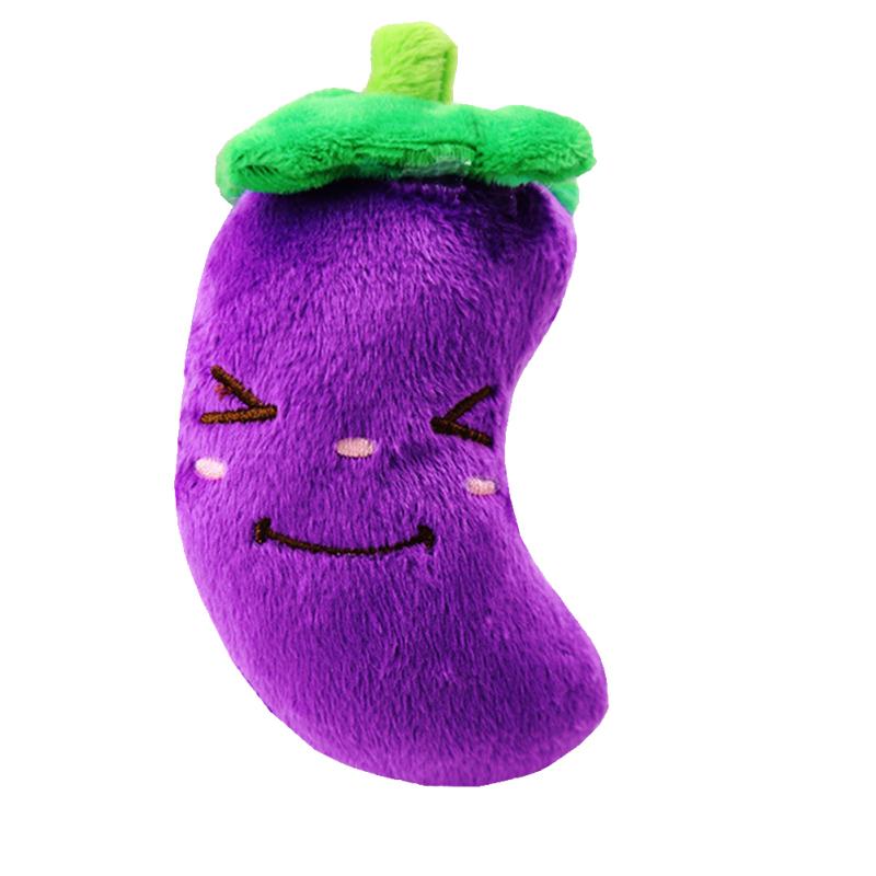 Stress Relief Pet  Plush  Toy Colorful Cartoon Fruit Animal Shape Bite-resistant Sounding Doll Molar